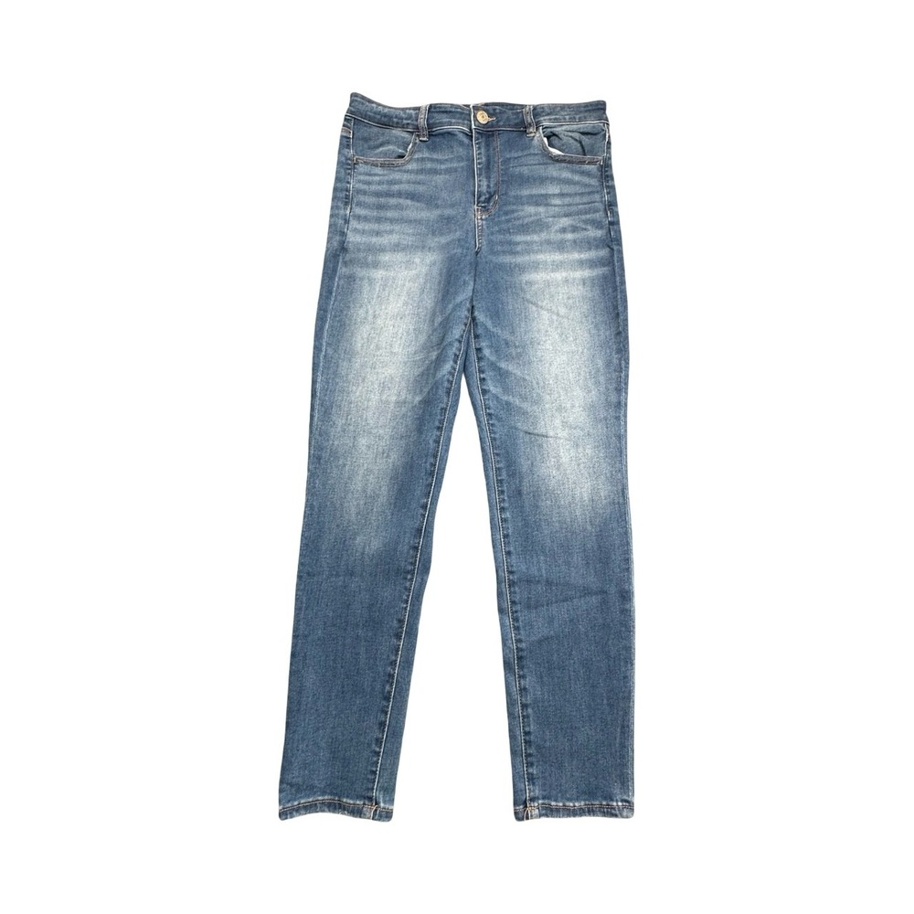 American Eagle Jegging Womens 14 Short Blue Hi-Rise Stretch Denim Skinny Jeans